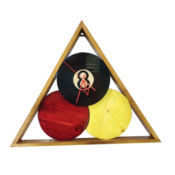 Ur i massivt tr&aelig; kastanje og fyrretr&aelig; "billard" model