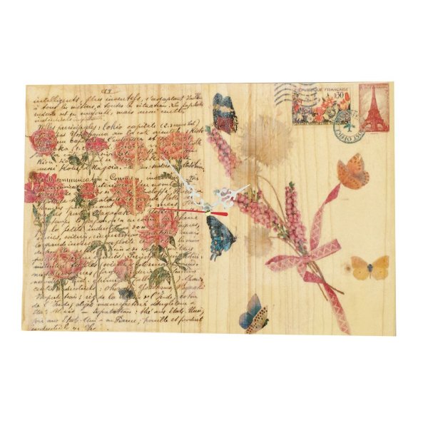 Rektangul&aelig;rt v&aelig;gur dekoration Vintage postkort