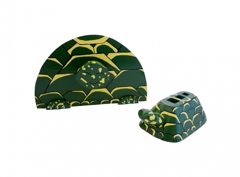 Tilbage til skolen s&aelig;t tr&aelig;model : skildpadde Blyantb&aelig;ger og v&aelig;g b&oslash;jle med en pl&oslash;k