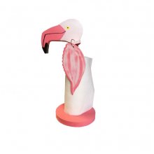 'Den lyserøde flamingo papirhåndklædeholder 