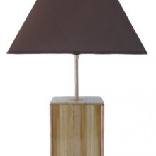 Bordlampe 63 Cm, Ædeltræ : Kastanje, Eg, Nøddetræ