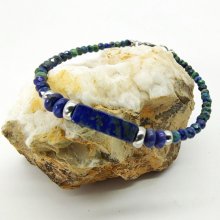 Tyndt armbånd med lapis lazuli sten 