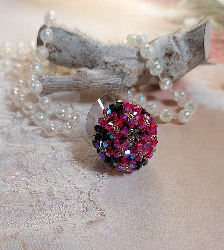 Elegance ring med Swarovski krystalfacetter og spinnere