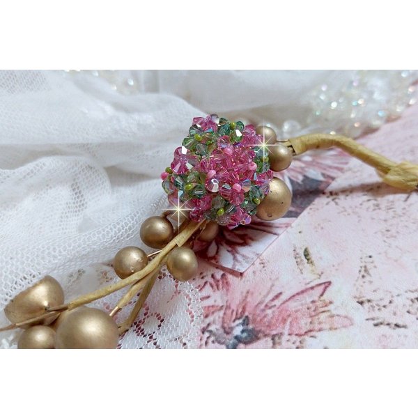 Miss Lady ring med facetter og snurrende toppe i Swarovski krystal