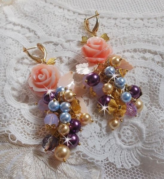 BO Bell'issim P&ecirc;che et Cr&egrave;me avec des Cristaux de Swarovski 