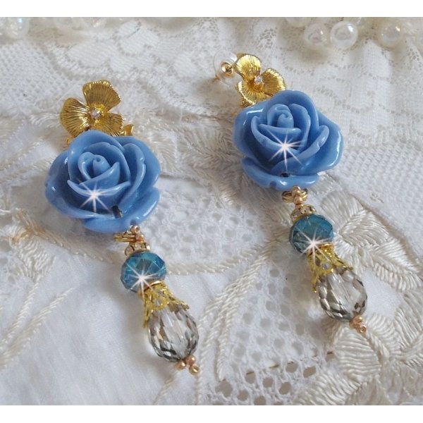 Bell'issim Pink Blue Bearded Boards skabt med Swarovski krystaller og Bohemian Crystal