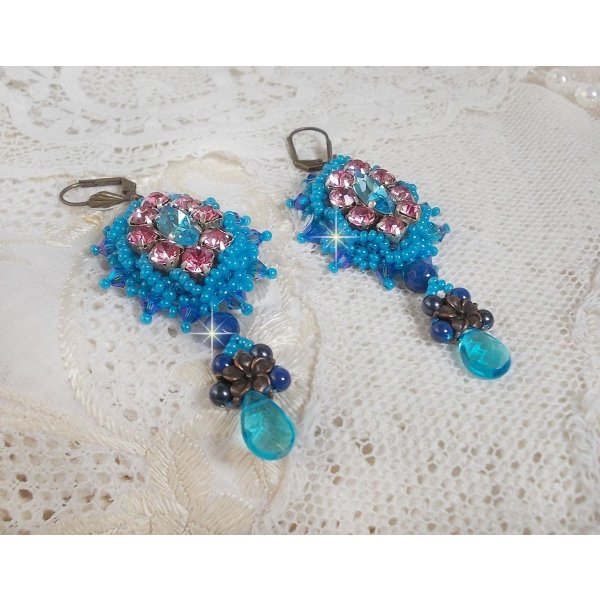 BO Belle Epoque broderet med Swarovski-krystaller, metalperler, runde perler og fr&oslash;perler