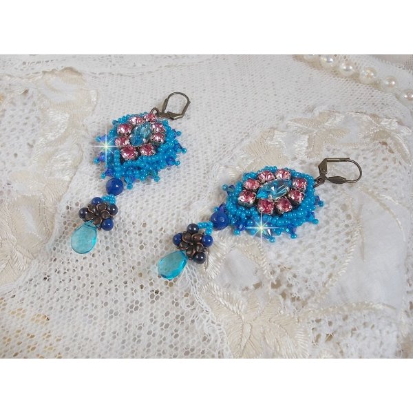 BO Belle Epoque broderet med Swarovski-krystaller, metalperler, runde perler og fr&oslash;perler