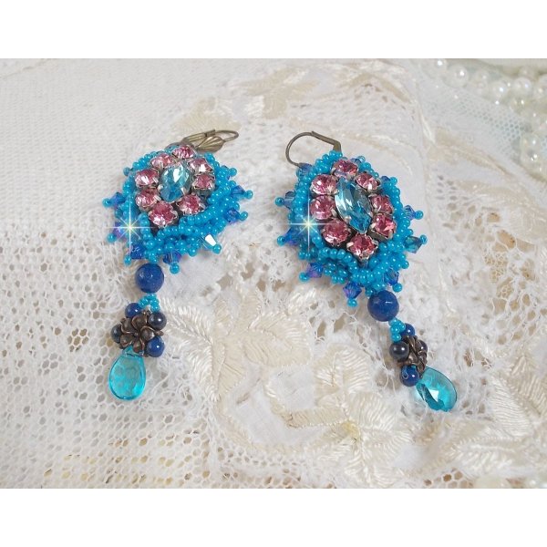 BO Belle Epoque broderet med Swarovski-krystaller, metalperler, runde perler og fr&oslash;perler