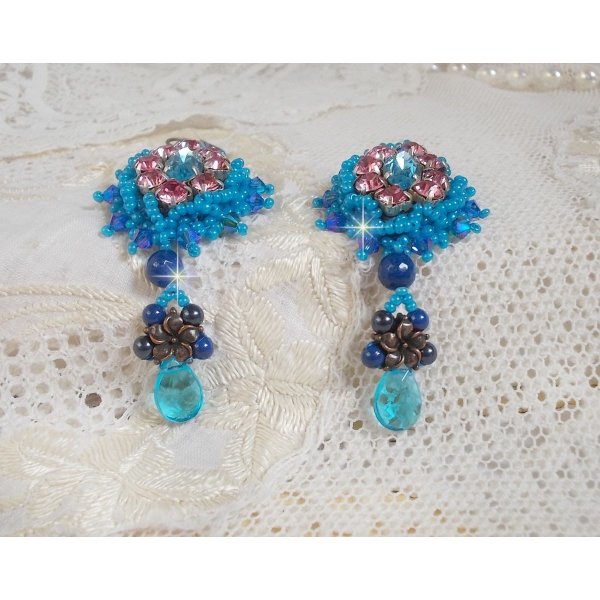 BO Belle Epoque broderet med Swarovski-krystaller, metalperler, runde perler og fr&oslash;perler