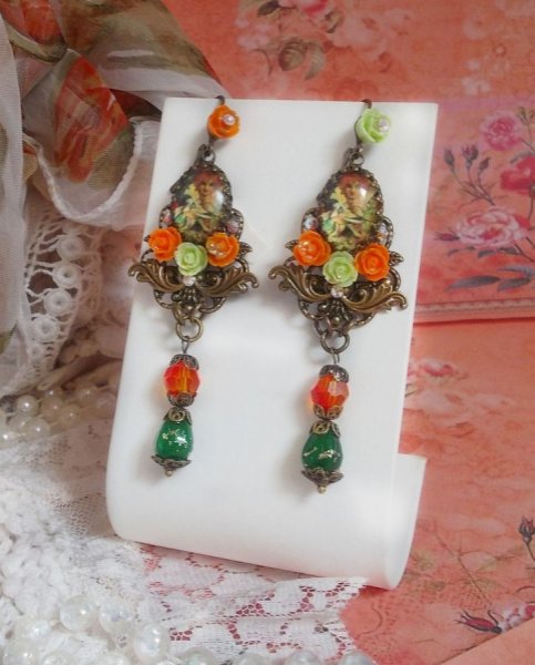 BO Fairy Aloes Pumpkin skabt med forst&oslash;rrelsesglas cabochons, resin roser og krystaller