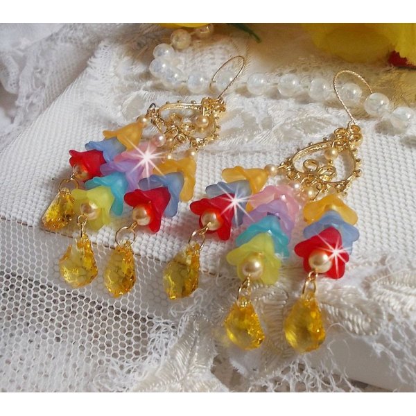 BO Garden Flowers med Swarovski-krystaller og Lucite-blomster i forskellige farver