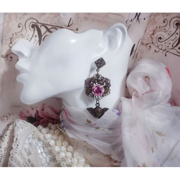 BO Secrets des Angelots skabt med harpiksroser, Angelot charms, prints og krystaller