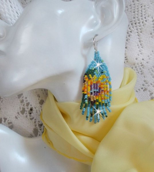 BO Sunflower skabt med for&aring;rsfarvede sten og s&oslash;lv sveller 925/1000