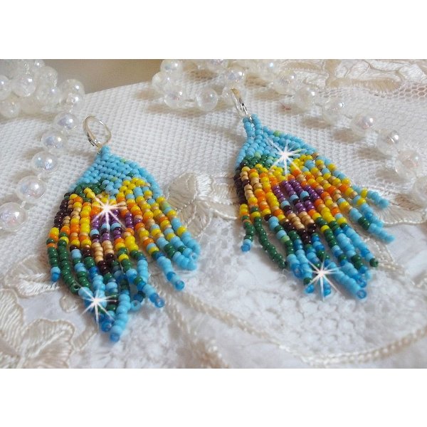 BO Sunflower skabt med for&aring;rsfarvede sten og s&oslash;lv sveller 925/1000