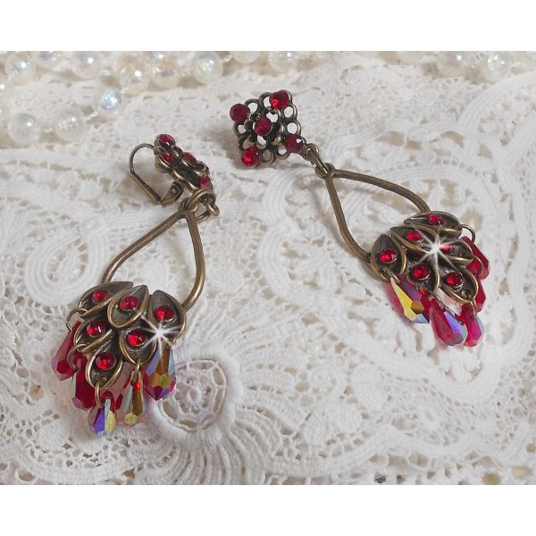 BO Irresistible Ruby Collection monteret p&aring; lysestager med Swarovski-krystaller