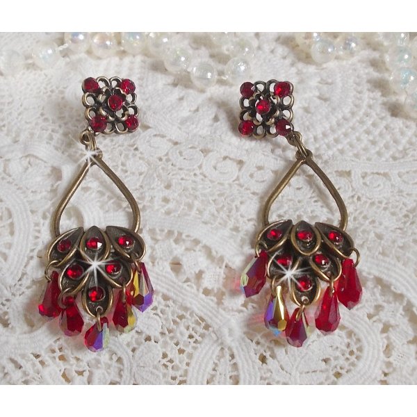 BO Irresistible Ruby Collection monteret p&aring; lysestager med Swarovski-krystaller