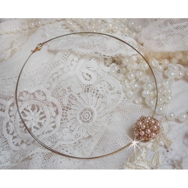 Pearl Ball vedh&aelig;ng halsk&aelig;de med Swarovski krystalperler