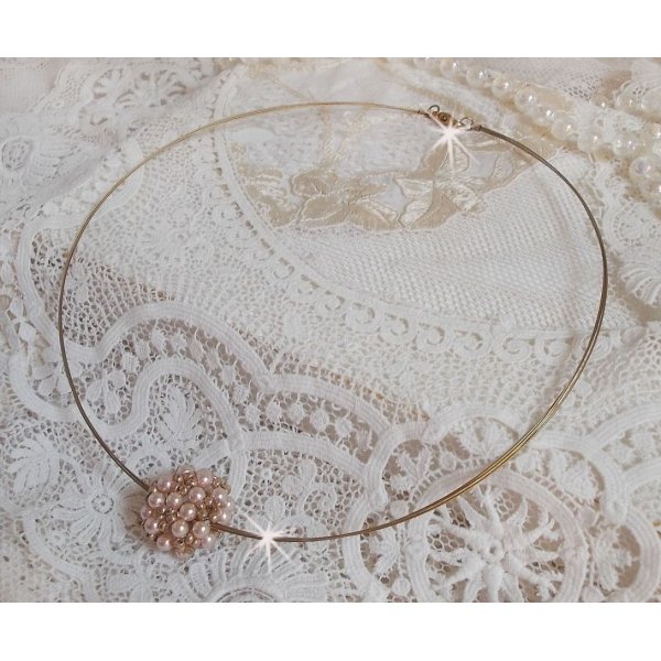 Pearl Ball vedh&aelig;ng halsk&aelig;de med Swarovski krystalperler