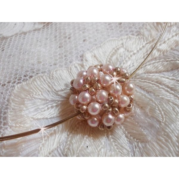 Pearl Ball vedh&aelig;ng halsk&aelig;de med Swarovski krystalperler