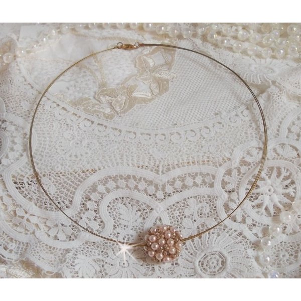 Pearl Ball vedh&aelig;ng halsk&aelig;de med Swarovski krystalperler