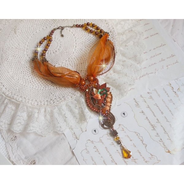 Souffle d'Automne Chic Ethnique vedh&aelig;ng, broderet med perler og Swarovski krystal 