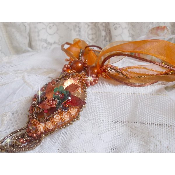 Souffle d'Automne Chic Ethnique vedh&aelig;ng, broderet med perler og Swarovski krystal 