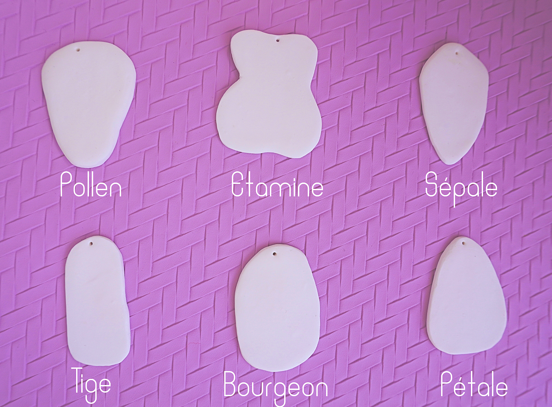 Boucles d'oreilles en argile polym&egrave;re Tige