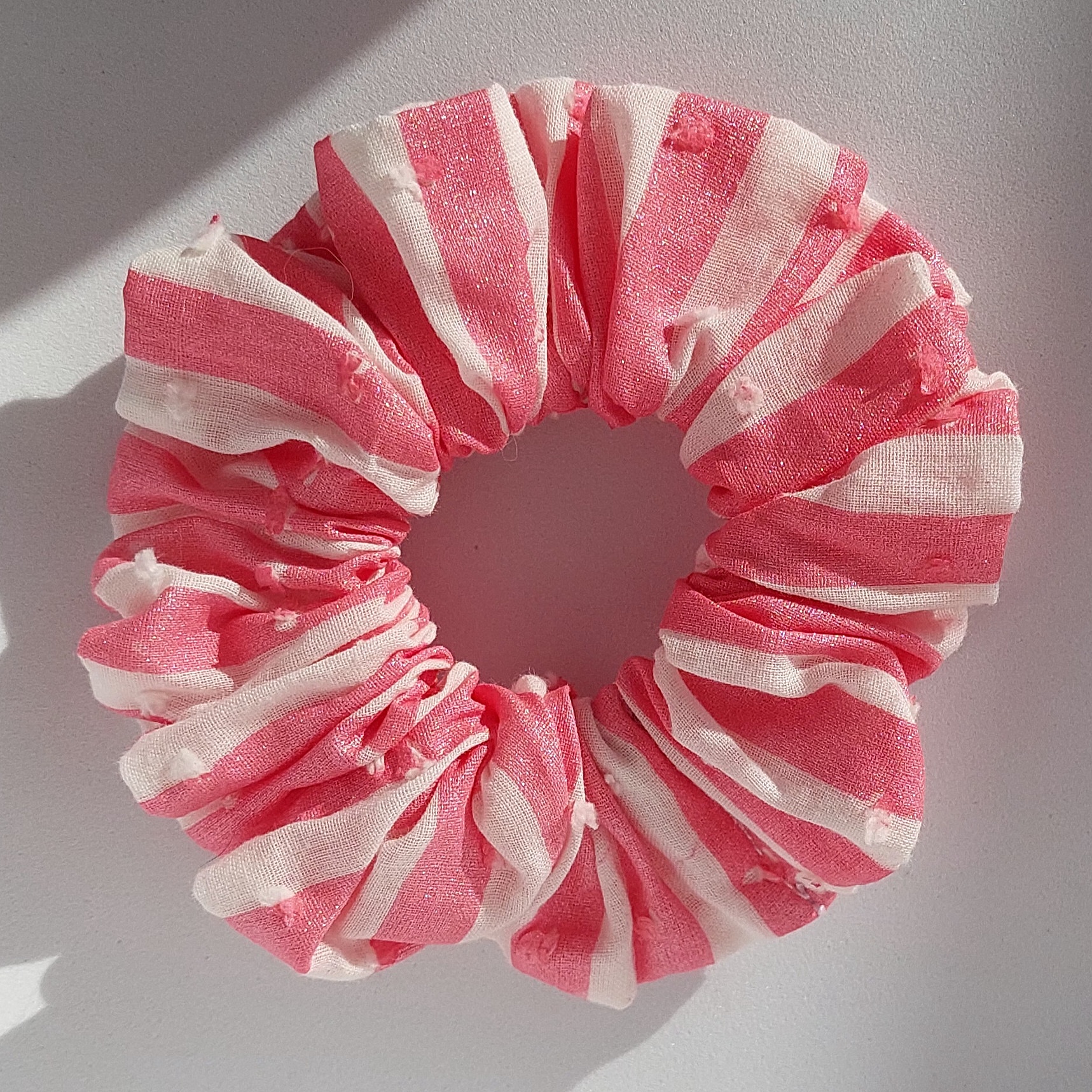 Chouchou rose en blanc &agrave; paillettes - Beach