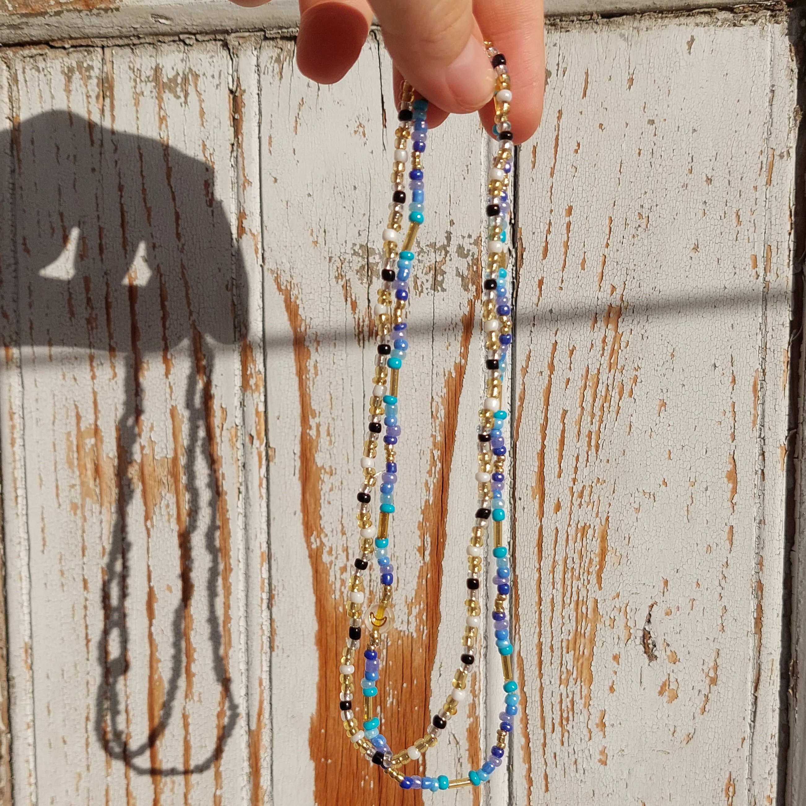 Ras du cou sorci&egrave;re : Perle Croissant de lune 