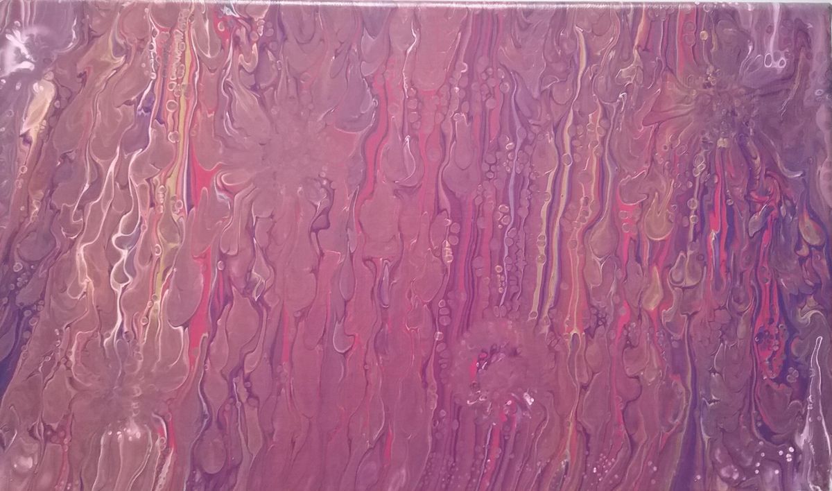 Peinture abstraite - Mauve doré