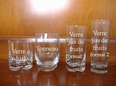 Verre jus de fruits format 1 Motif tribal