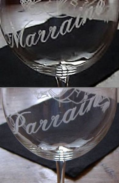 Verre à vin format 2 "Parrain" ou "Marraine"