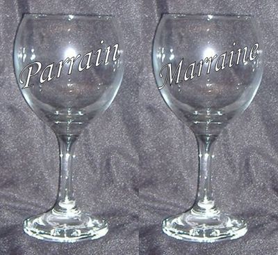 Verre à vin format 1 Parrain ou Marraine