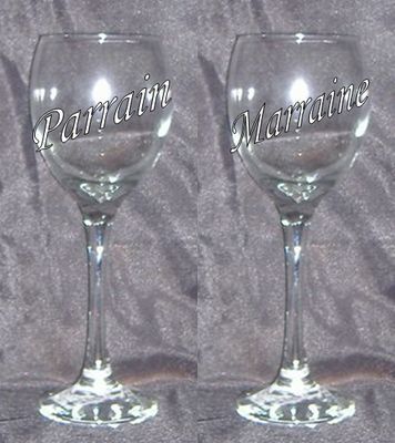 Verre à vin format 3 "Parrain" ou "Marraine"